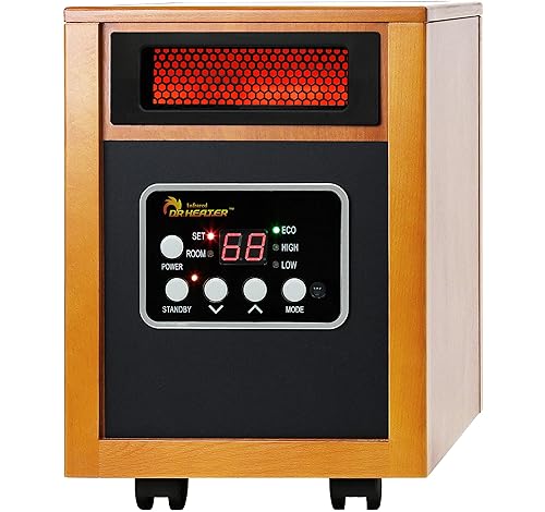 Dr Infrared Heater Portable Space Heater, Original, 1500-Watt, Cherry (Pack of 1)
