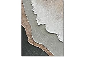 NANKAI Art Hand-Painted Beach Wave Landscape Oil Painting 40x28 Inch Abstract Wall Decorative Art