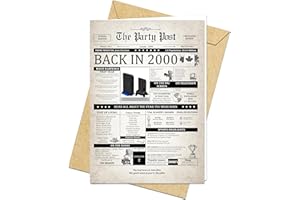 26th Birthday Card Happy Bday Jumbo Card for Men or Women Born In 2000 Big Funny Gifts for Dads or Moms Touring 26 Years Old.