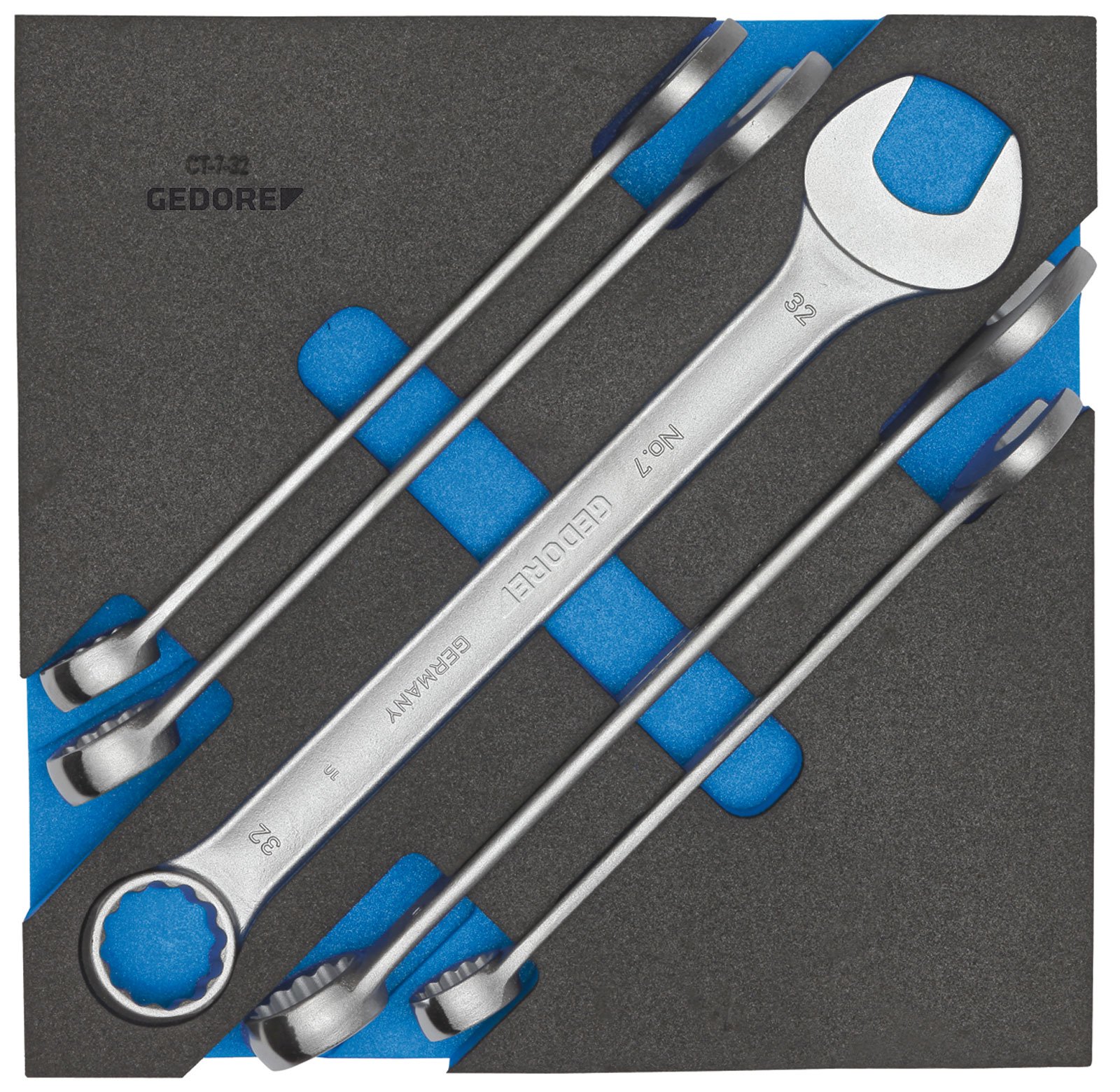 Gedore 1500 CT2-7-32 Combination Wrench Set in CT 2/3 Module