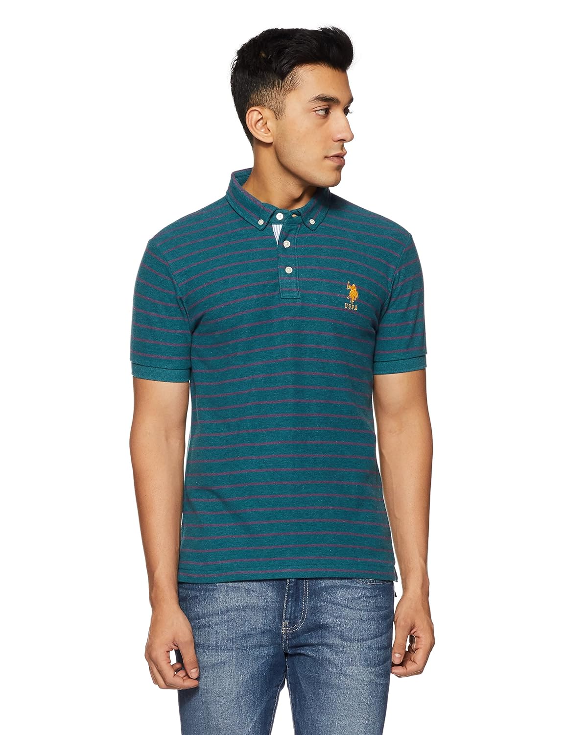 us polo association men's striped regular fit polo
