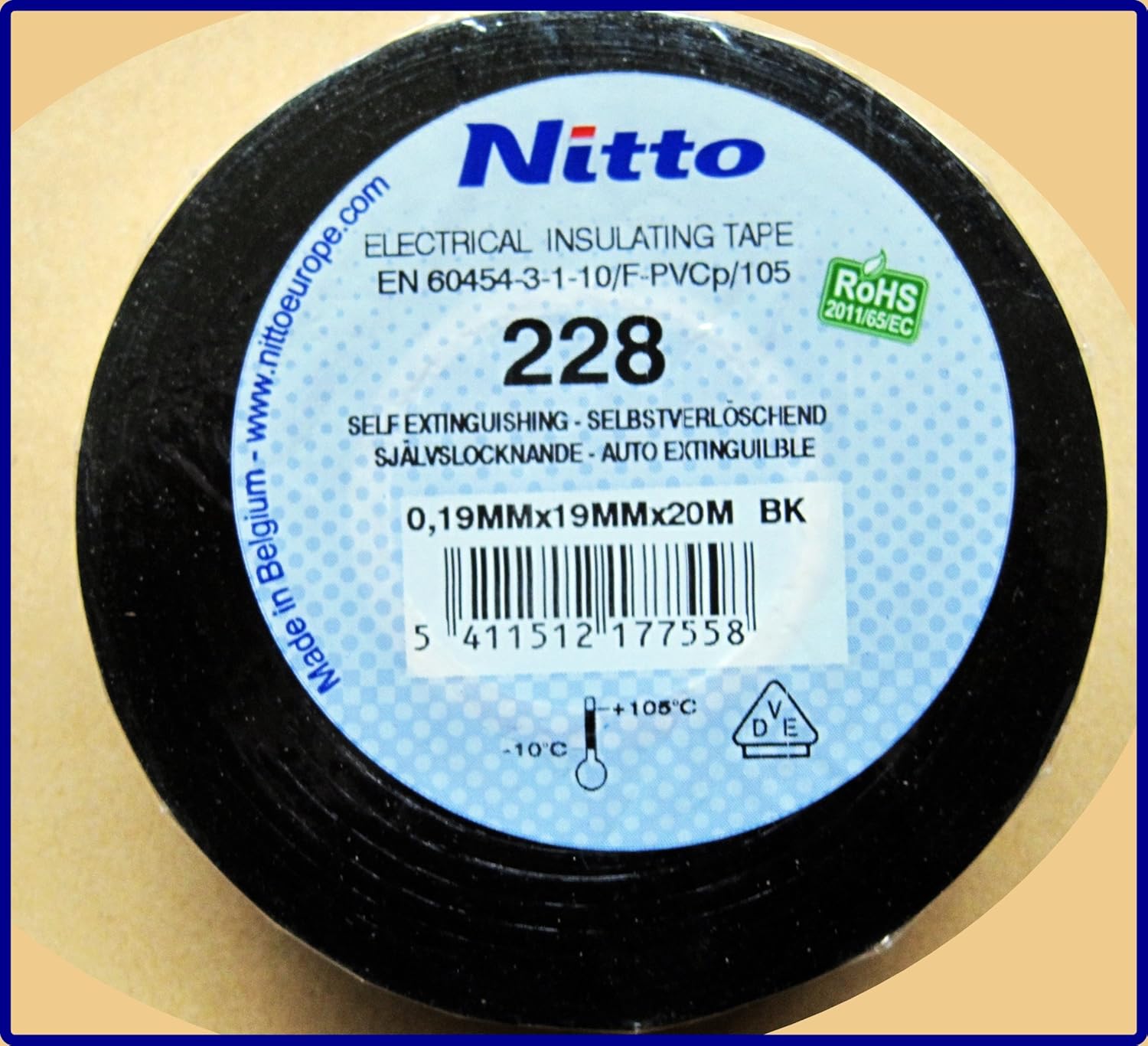 NITTO No. 228 Electrical Insulation Tape 0,19x19 mm x 20 m Amazon.co