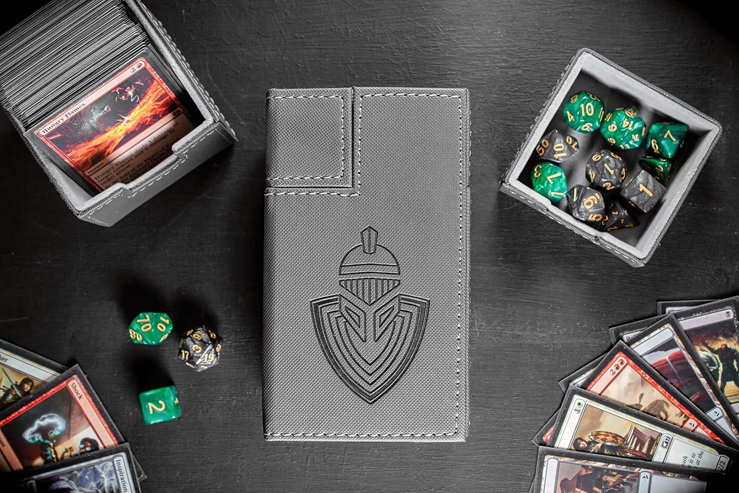 Premium 100+ Card Deck Box with Dice Compartment for Magic the