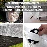 SolaDirect 4m x 4m Clear Tarpaulin 100GSM Heavy-Duty Waterproof view 4