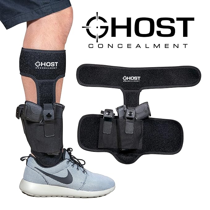 Ghost Concealment Ankle Holster for Concealed Carry Pistol Universal