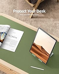 YSAGi Leather Desk Pad Protector, Office Desk