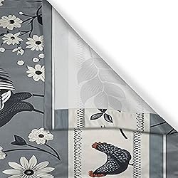 Ambesonne Cottagecore Kitchen Curtains, Cold Floral