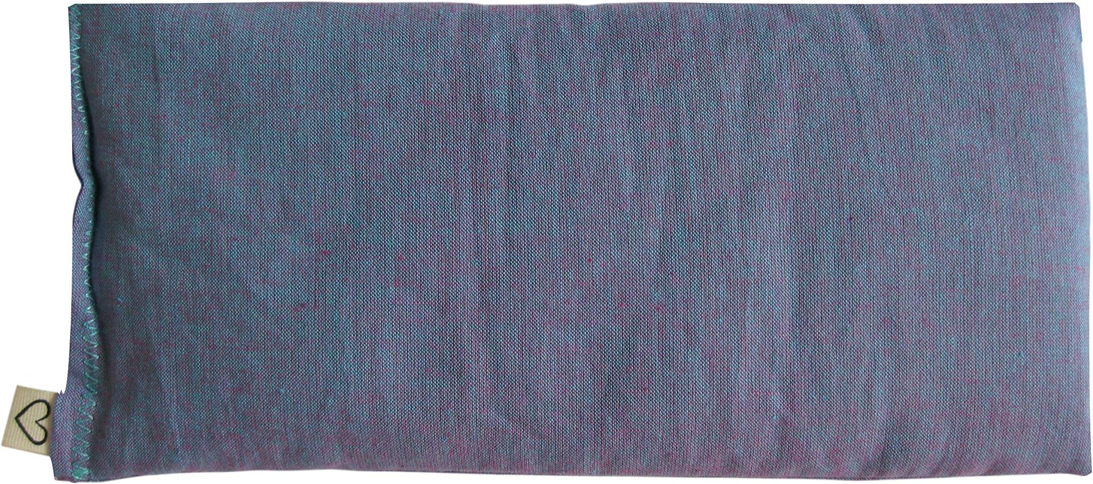 Hunki Dori Unscented Flax Eye Pillow - 10 x 22 - Luxuriously Soft - Naturally Soothing Colors - yoga meditation sleep aid headache relief