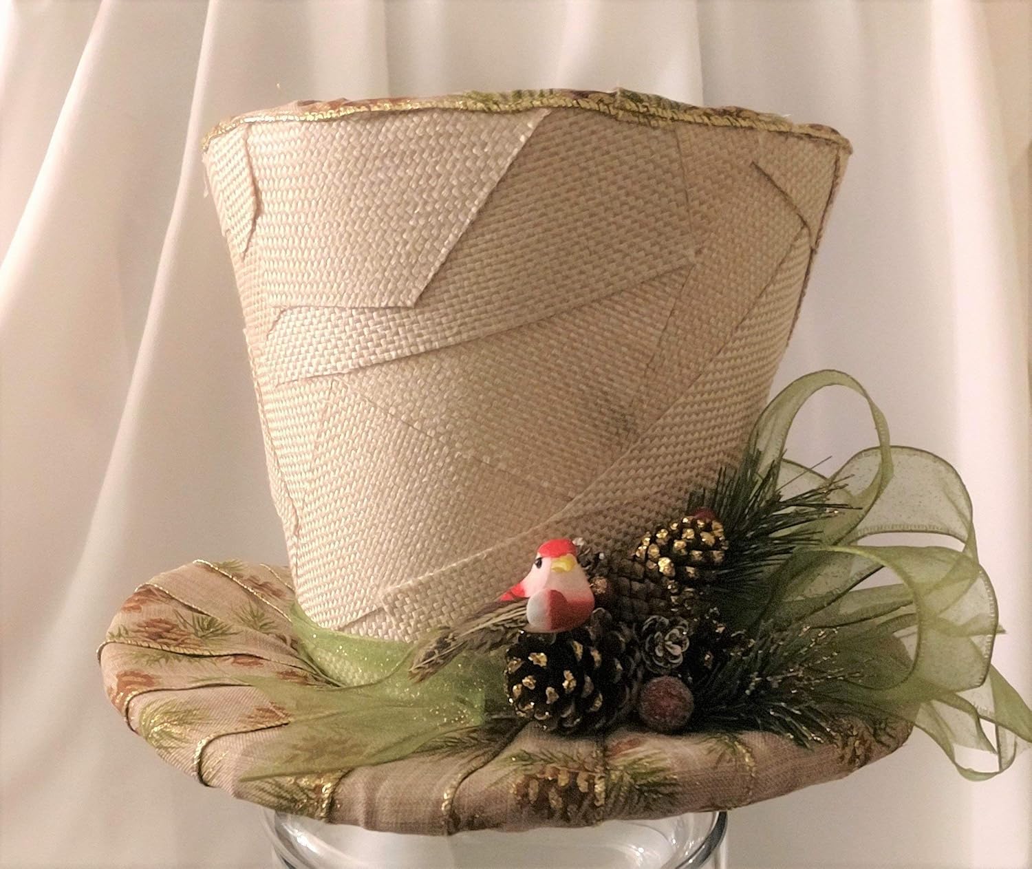 Burlap Tree Topper, Top Hat Tree Topper, Top Hat