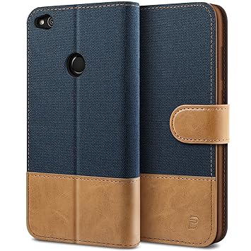 BEZ® Hülle für Huawei P8 Lite 2017 Hülle, Handyhülle Kompatibel für Huawei P8 Lite 2017, Handytasche Schutzhülle Tasche [Stof