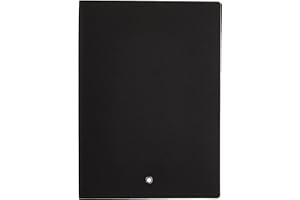 Montblanc Notebook Black Lined #146 Fine Stationery 113294 – Elegant Journal with Leather Binding and Ruled Pages – 1 x (5.9 