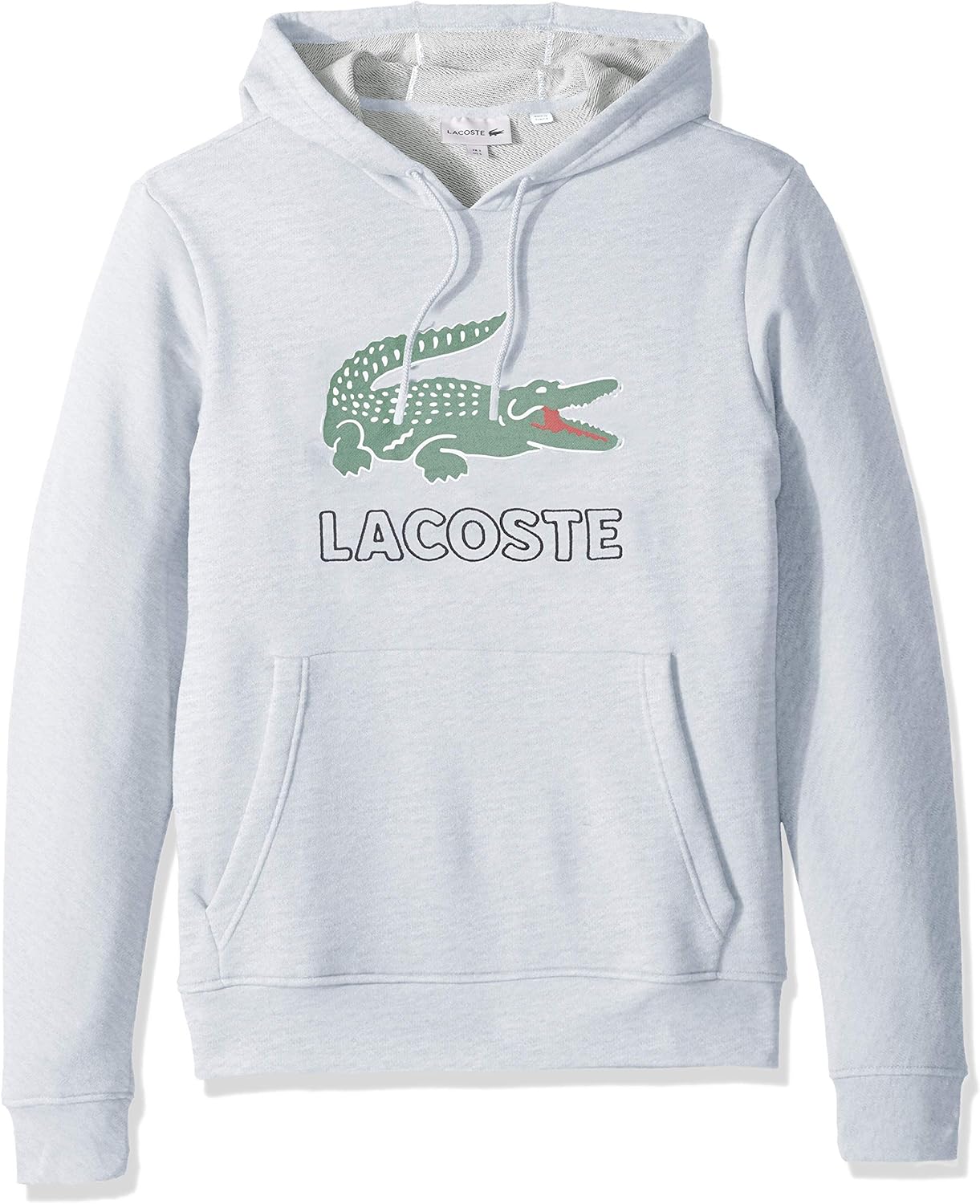 Lacoste Men's Long Sleeve Graphic Croc Brushed Fleece Jersey Hoodie