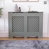 Vida Designs Oxford Radiator Cover Olive Grey Medium H82xW111xD19cm view 2