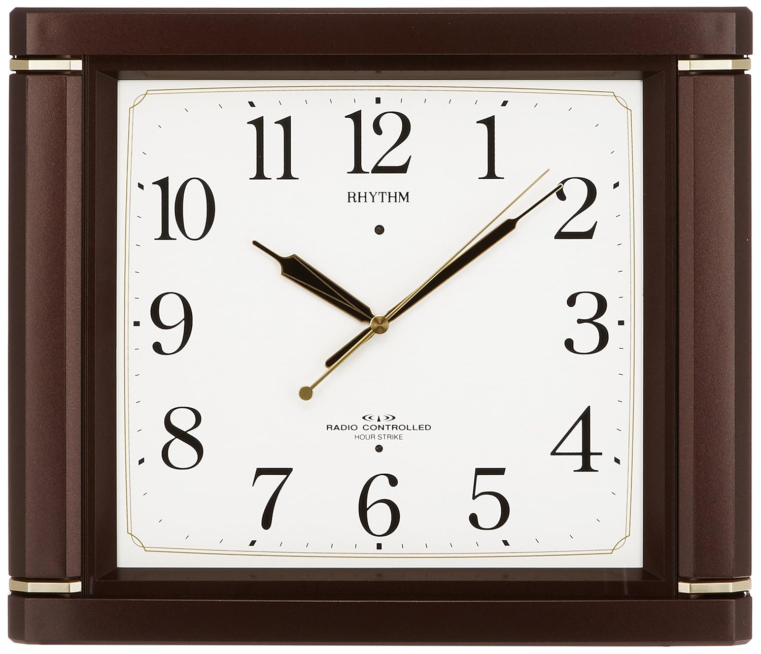 電子音報時電波時計 ネムリーナm494r 4mn494rh06 プラスチック枠 茶色メタリック色 B00kmndday Rhythm リズム時計 置き時計掛け時計 開店記念セール