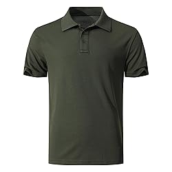 KAOKLRNI Men's Quick-Dry Active Polo Shirts Short