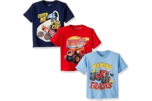 Nickelodeon Boys' Blaze and Monster Machines 3 Pack T-Shirt Bundle