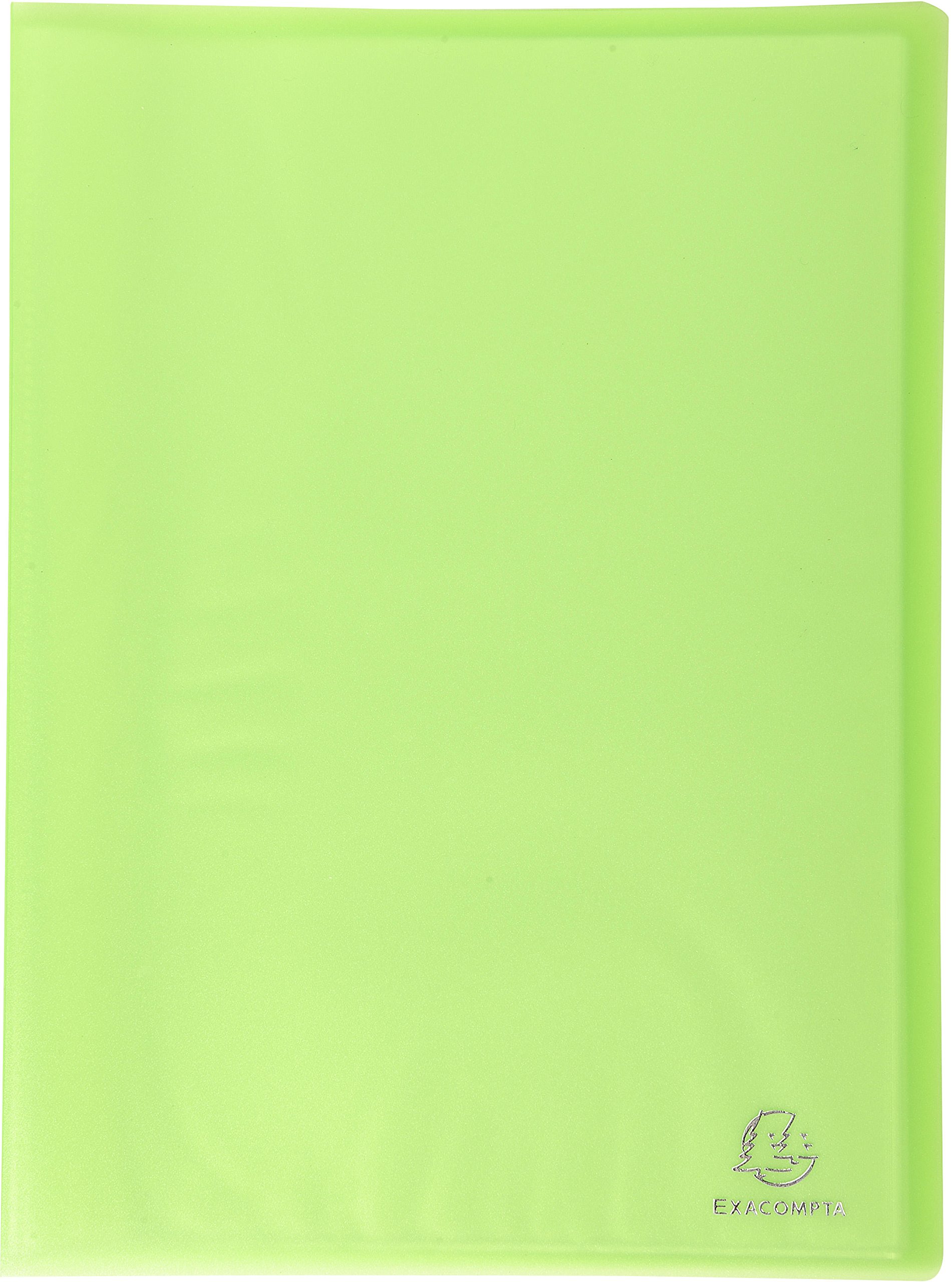 Exacompta - Ref 85463E - Chromaline Semi-Rigid PP Display Book - 240 x 320mm in Size, Suitable for Holding A4 Documents, 40 Pockets, 80 Viewing Pages - Green