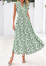 PRETTYGARDEN Women's 2025 Summer Floral Midi Dress