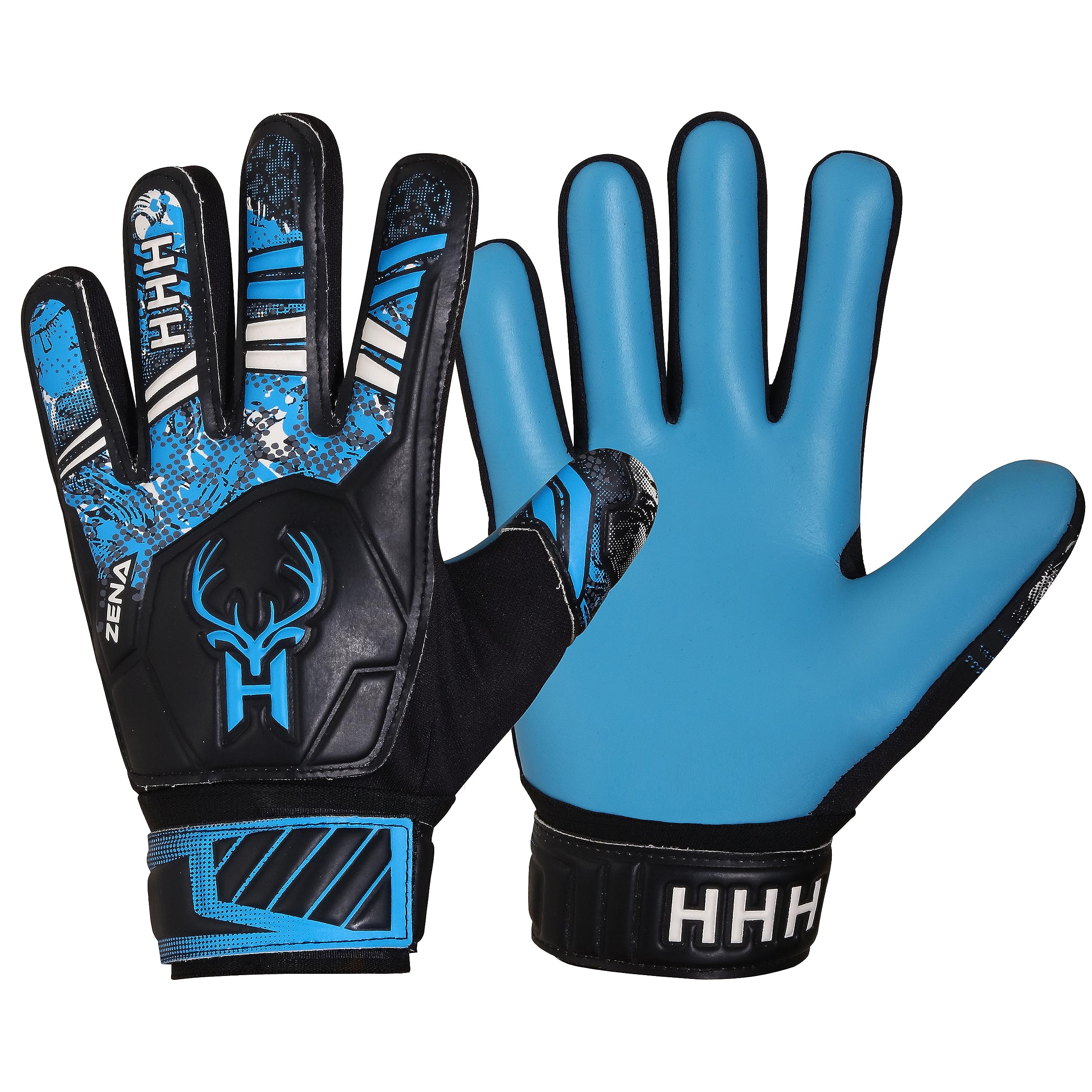 HHH Football Goalkeeper Gloves For Boys, Kids Children Youth Soccer Goalie Gloves with 4mm Latex Super Grip Palms Goalkeeping