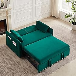 55-inch Loveseat Pull Out Sofabed ,Modern 3 in 1