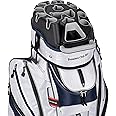 Founders Club 3rd Generation Club Lock Organizer Golf Cart Bag with 14 Way Anti Rattle Divider Top- Free Snap On Rain Hood-Full Length Dividers