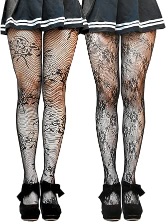 Floral Fishnet Stockings Patterned 