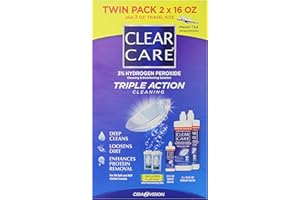 Clear Care 3% Hydrogen peroxide Triple Action Cleaning Triple Action 2x16oz + 3oz Travel Size