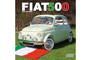 Fiat 500 2026 Calendar | Square MONDAY START GRID Wall Calendar | Car Enthusiast Gift | Plastic Free Packaging | by Avonside 