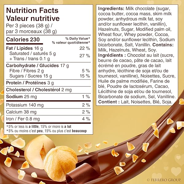 FERRERO ROCHER, 16 COUNT, GOURMET MILK CHOCOLATE HAZELNUT, VALENTINE’S CHOCOLATE, INDIVIDUALLY WRAPPED, 6.2 OZ