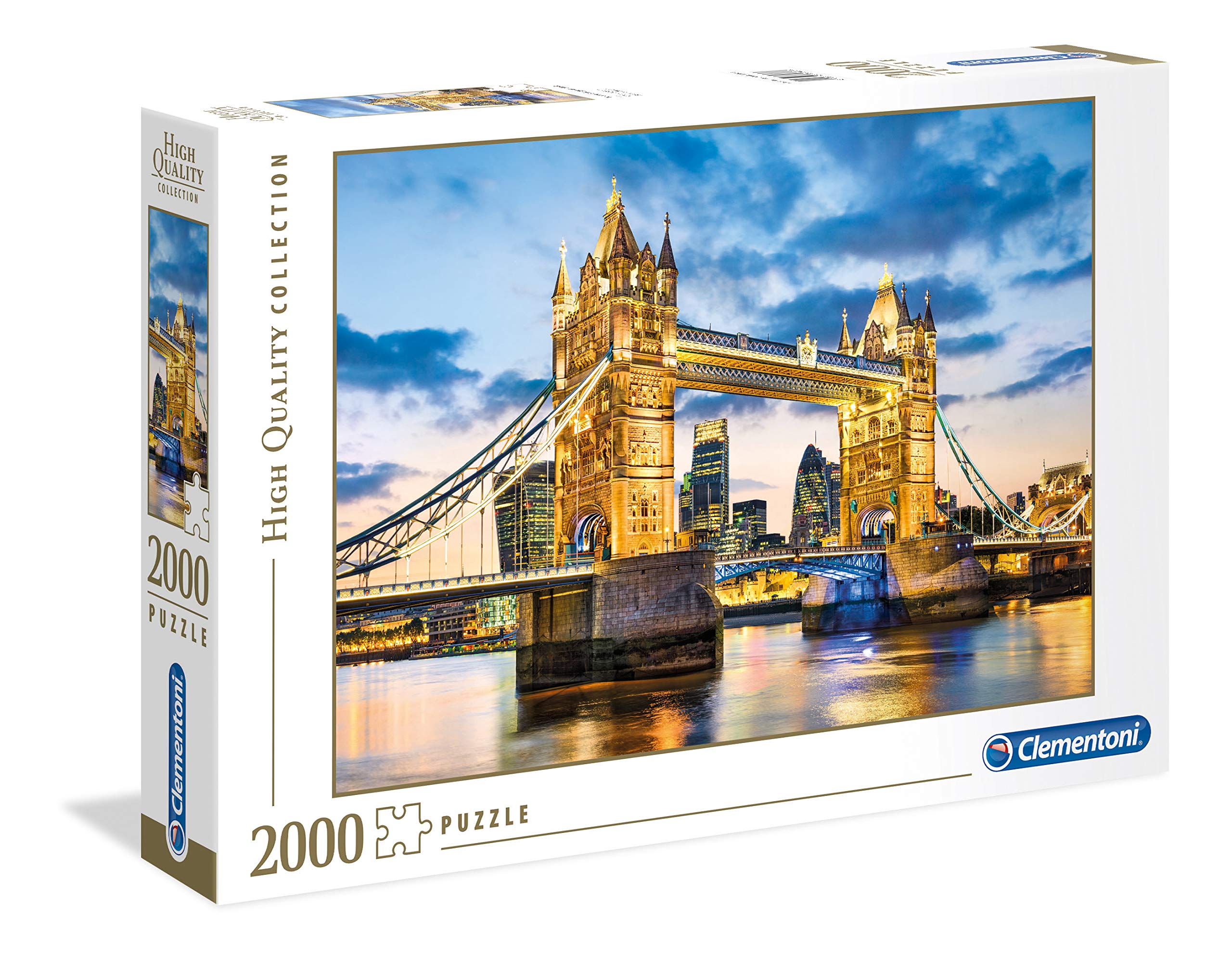 Clementoni - 32563 - Collection Puzzle - Tower Bridge at Dusk - 2000 pieces - Made in Italy - Jigsaw Puzzles for Adult