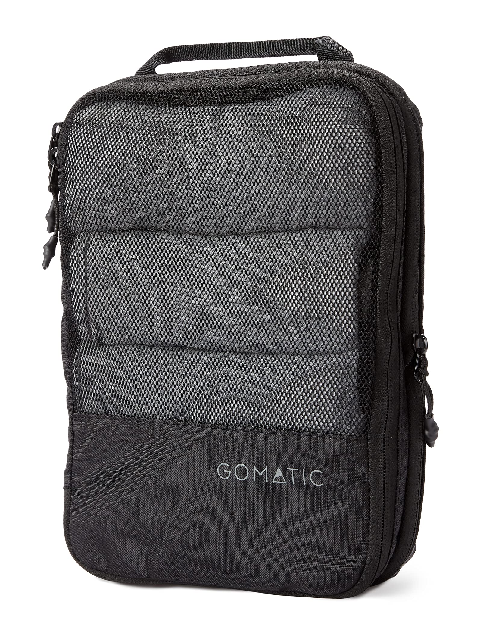 Gomatic Packing Cubes, Compression Luggage organisers for Carry-On, Suitcases, Travel Bags, Medium - Black