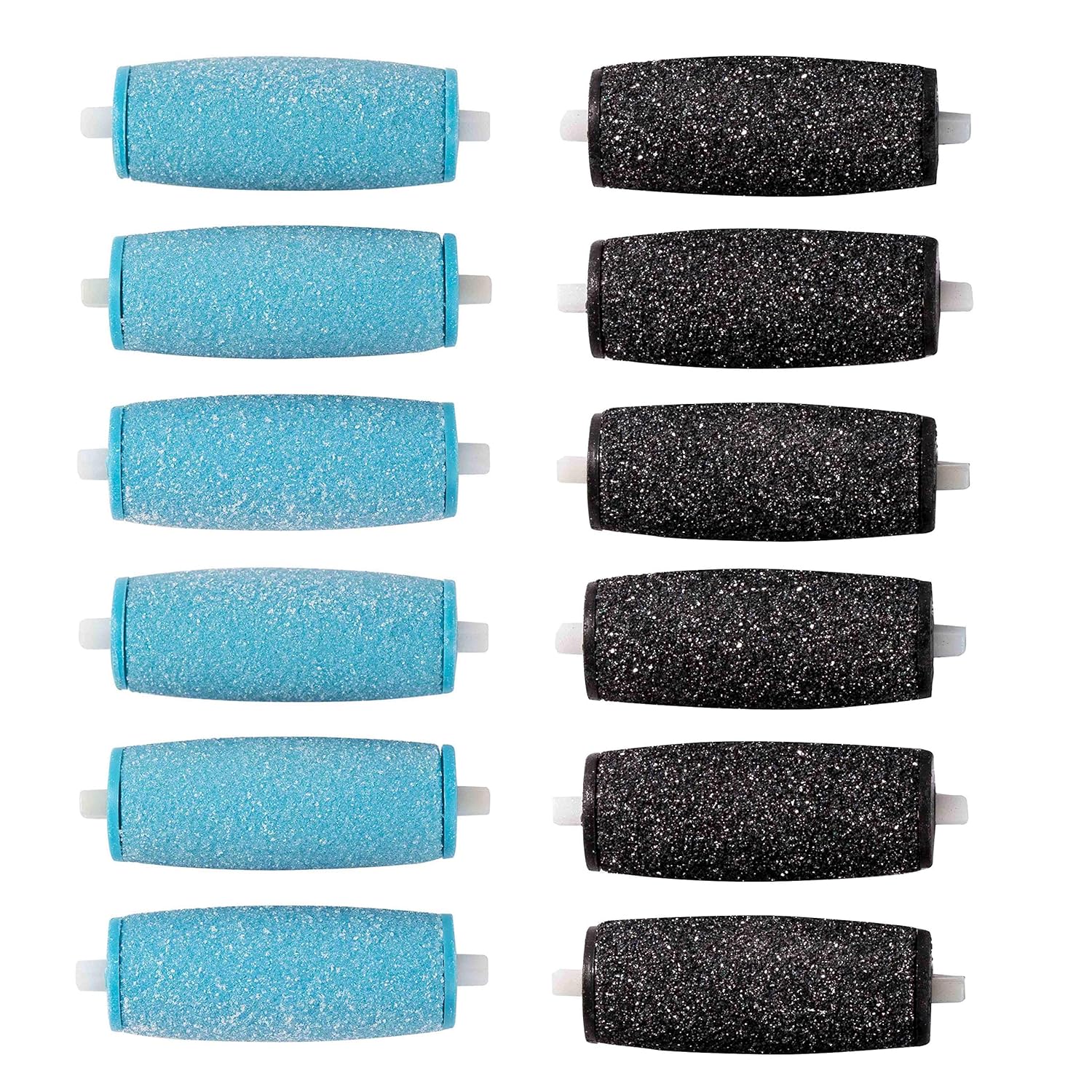 12PCs Pedi Refill Rollers -Compatible with Amope pedi perfect footfile (6Extra 6Regular(blue)) : Beauty