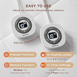Bedsure Heated Mattress Pad King - Bed Warmer with