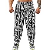 Men's Baggy Sweatpants, Loose Fit Gym Workout Pants with Pockets