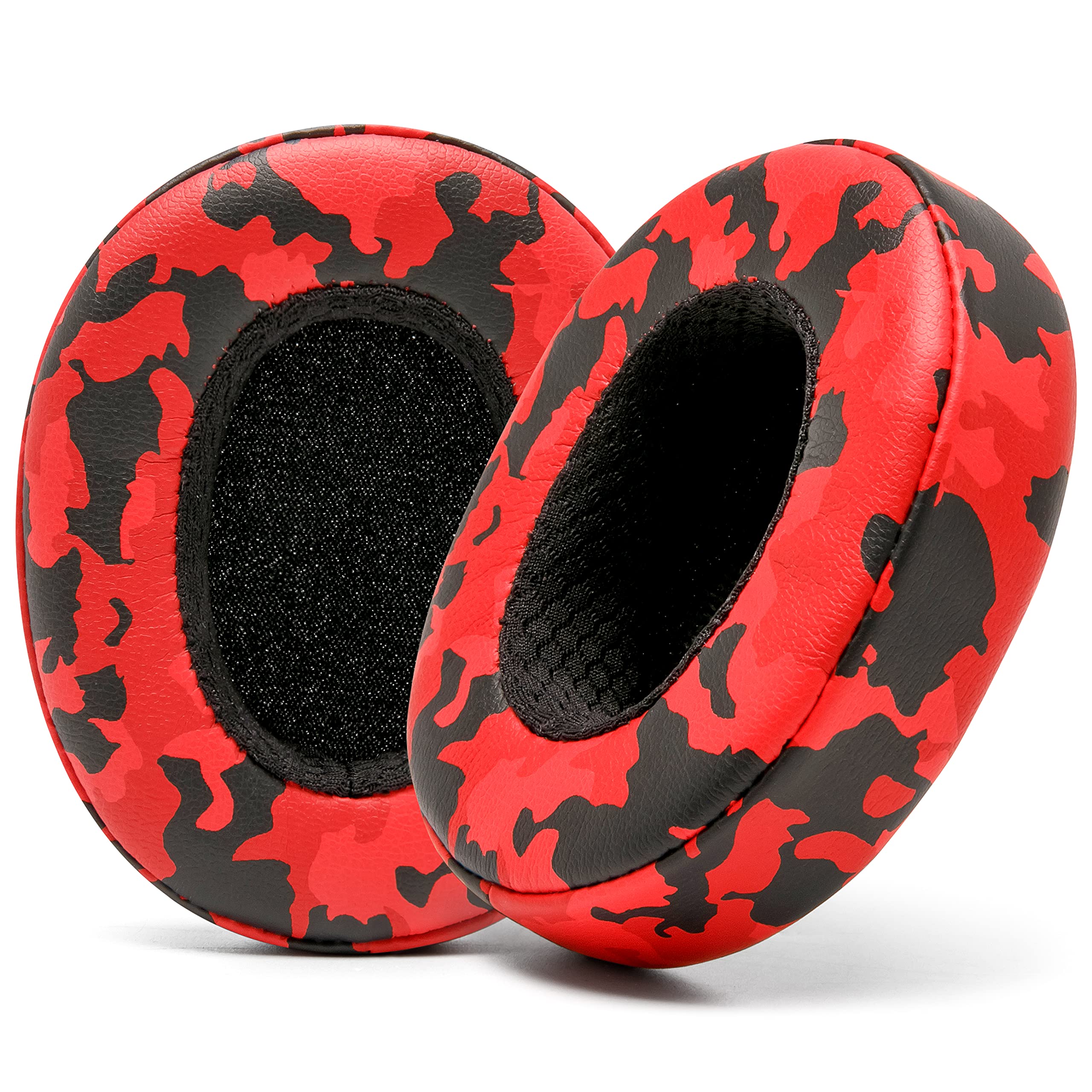 WC Replacement Earpad Cushions for Skullcandy Hesh 3 & Crusher Over-Ear Headphones Made by Wicked Cushions | Improved Durability and Thickness for Improved Comfort and Noise Isolation | Red Camo