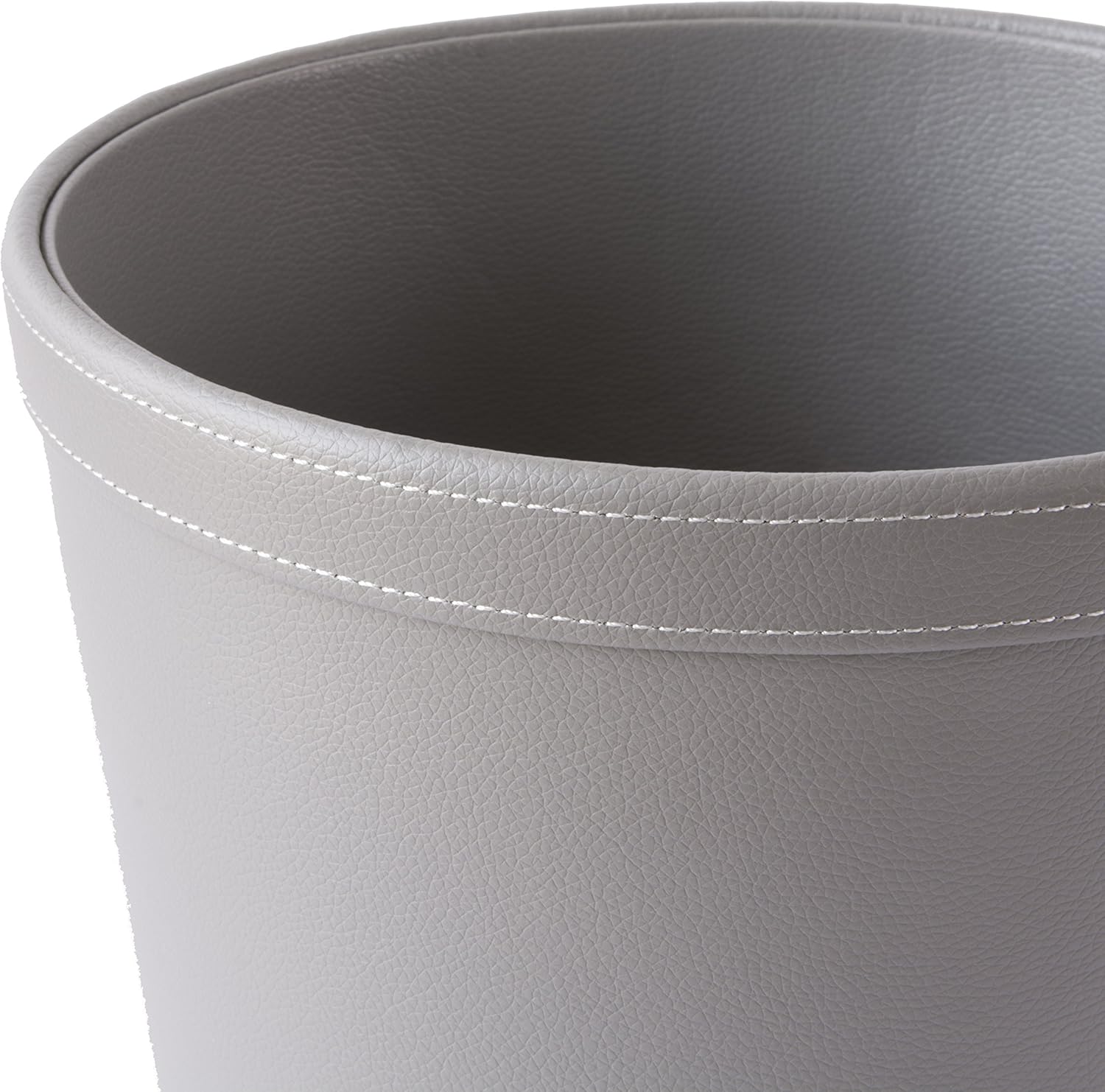 OSCO Faux Leather Waste Bin - Grey - Pack of 6, Grey (6 PACK) - Image 4