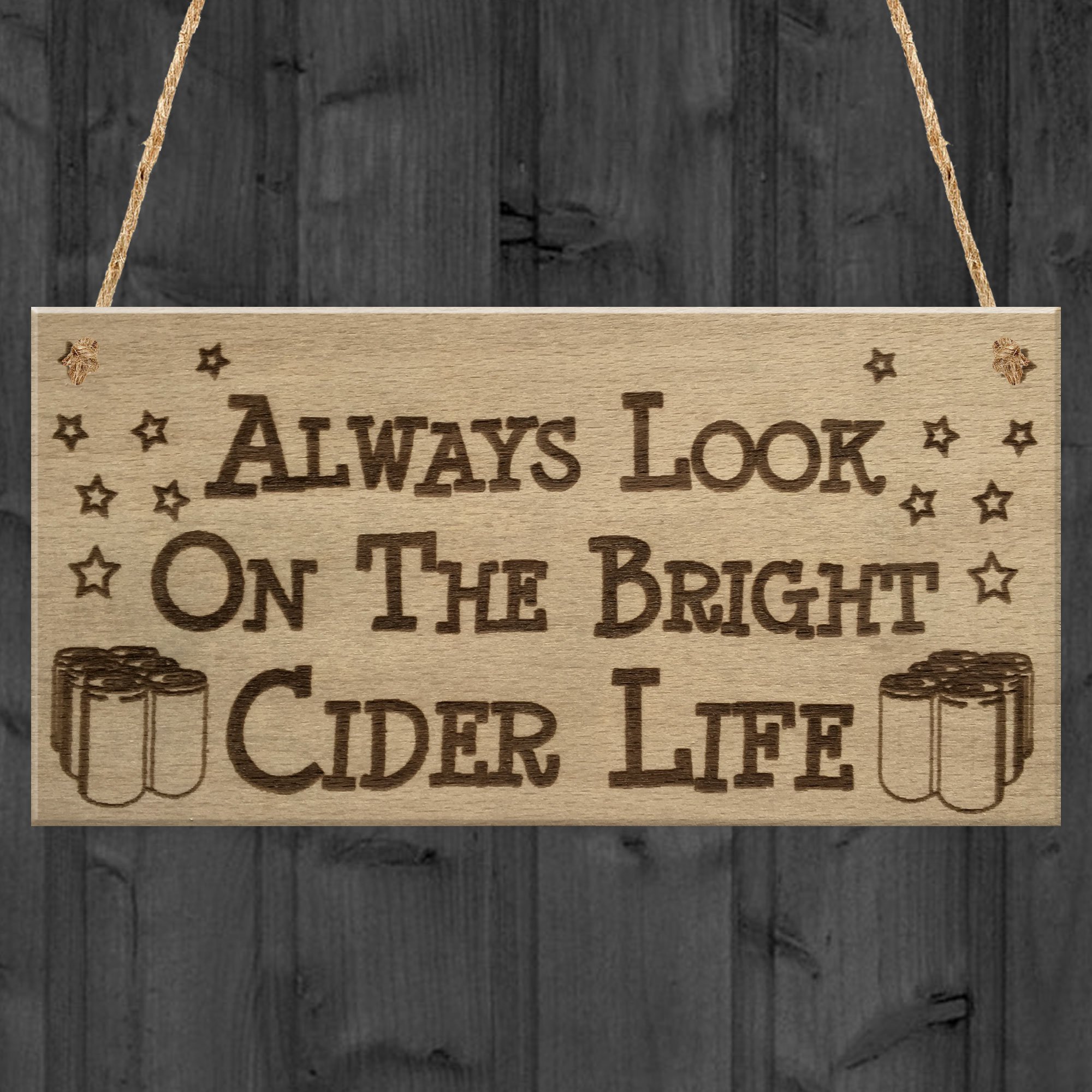 Red Ocean Bright Cider Life Funny Alcohol Man Cave Pub Gift Hanging Plaque Home Brew Bar Sign