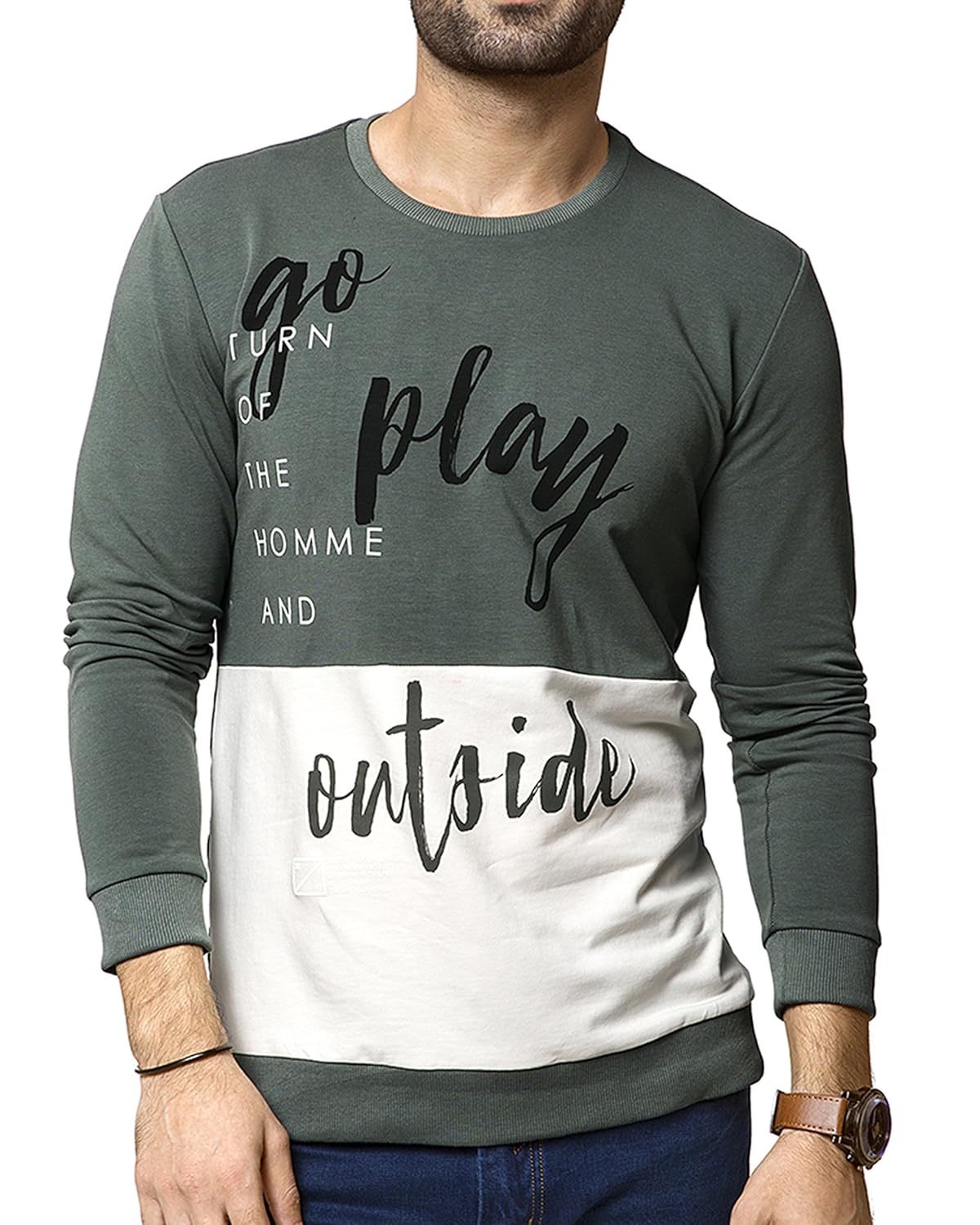 zeyo men's cotton printed t-shirt