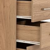 Seconique Dakota 5 Drawer Narrow Chest Oak Effect Storage view 2