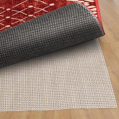 fowong Anti Slip Rug Underlay 60 x 120cm Gripper for Wooden Floors White
