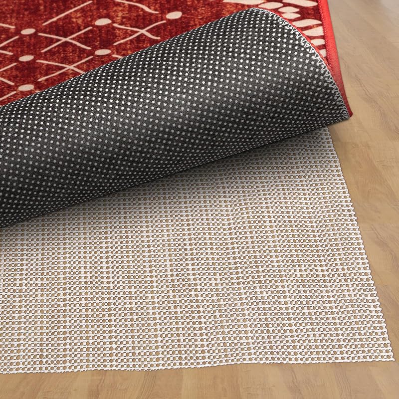 fowong Anti Slip Rug Underlay 60 x 120cm Gripper for Wooden Floors White