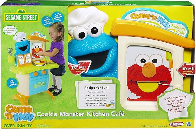 Amazon Com Playskool Come N Play Cookie Monster Kitchen Cafe