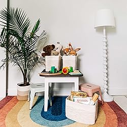 OrganiHaus Set of 3 Rainbow Stiches Woven Storage