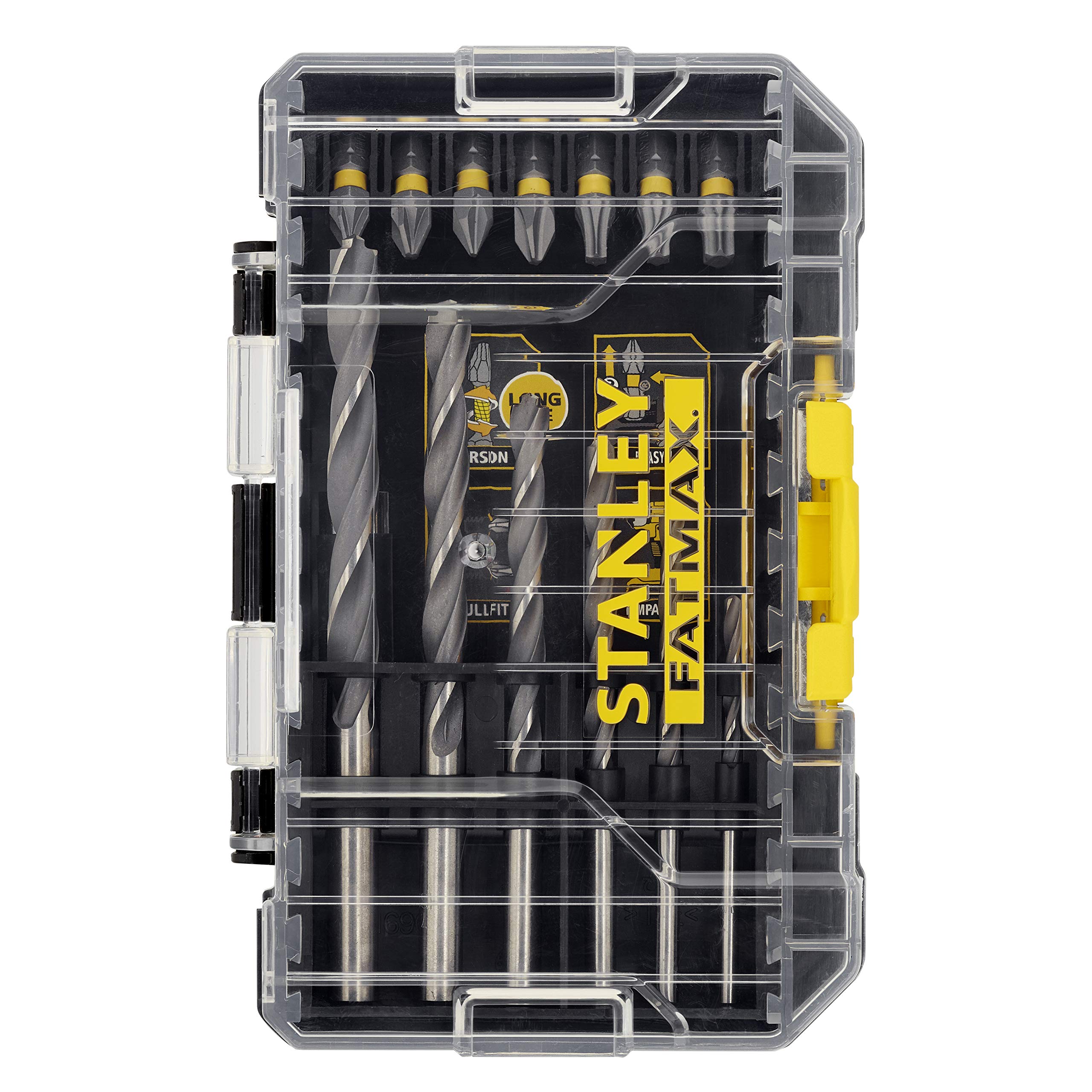 STANLEY FATMAX Screwdriver Drilling Bit Set for Metal Wood and PVC Includes a Small ToughCase and Shaker Box Compatible with Pro-Stack and TSTAK (19 Pieces) STA88554