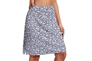 COOrun Women's 20" Knee Length Skorts Skirts Athletic Tennis Skorts Long Golf Skirt with Pockets Modest Skirts