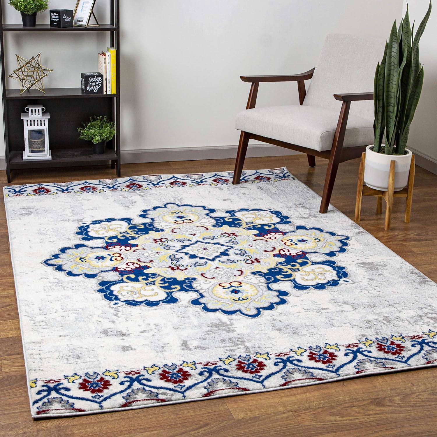 Super Area Rugs 3x5 Bohemian Medallion Traditional Entryway