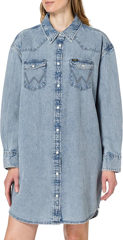 BLAIR LS DENIM DRESS WASHED BLACK | Online Outlet