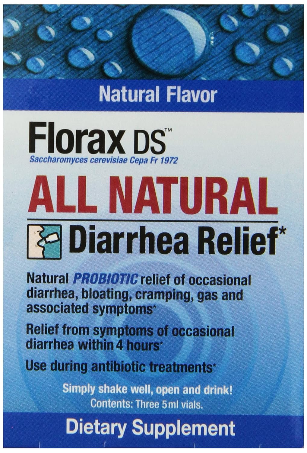 Florax Ds Diarrhea Relief Vials, Natural, 3 Ea Amazon.co.uk Health