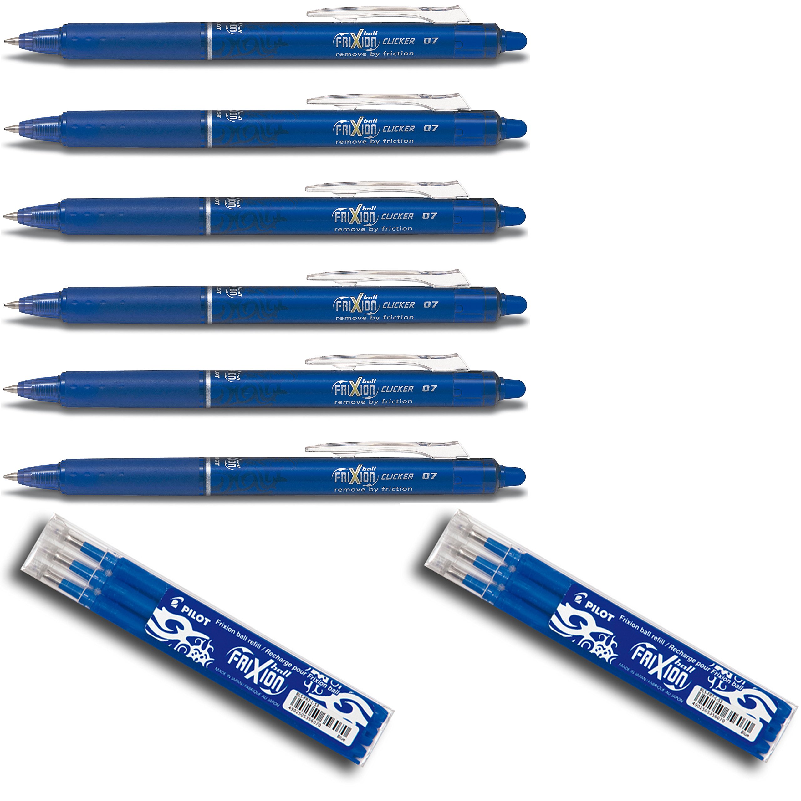 Pilot FriXion Clicker Fine Rollerball Pen | retractable tip | Line thickness 0.7 mm (Medium).