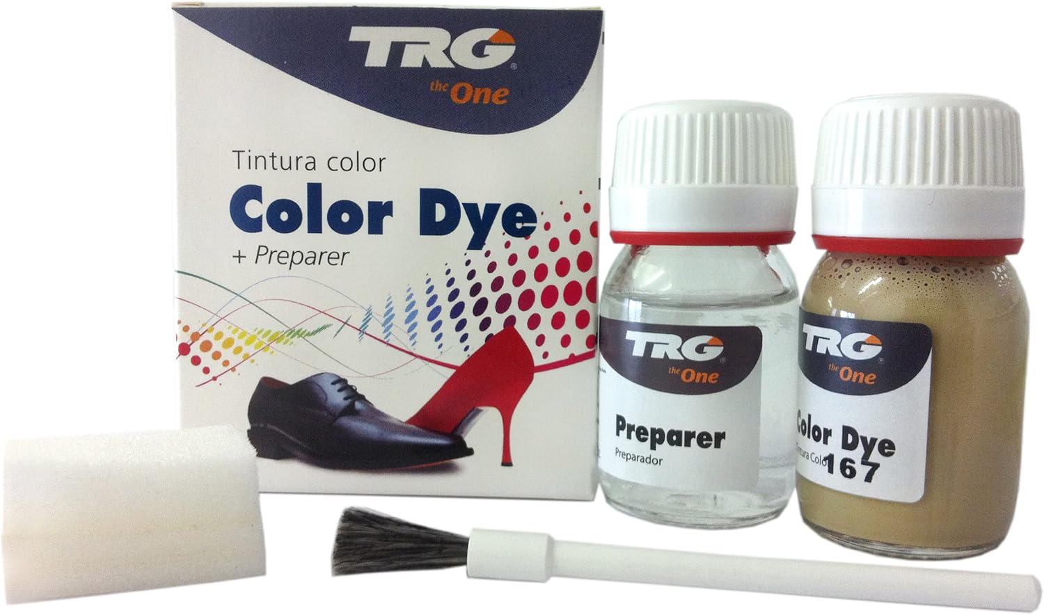 beige leather shoe dye